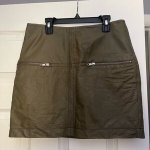 Leather mini skirt